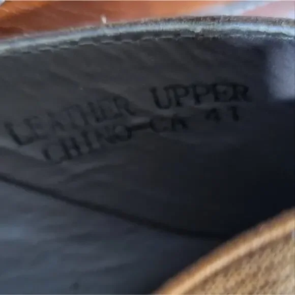 L'Artiste by Spring Step Embossed Leather Clogs Chino Size 41 - Picture 10 of 10